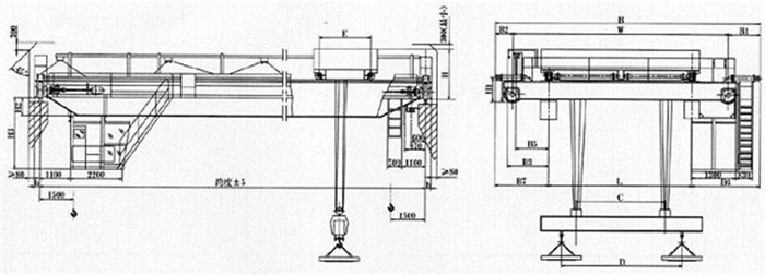 double girder overhead crane vertical with the beam11
