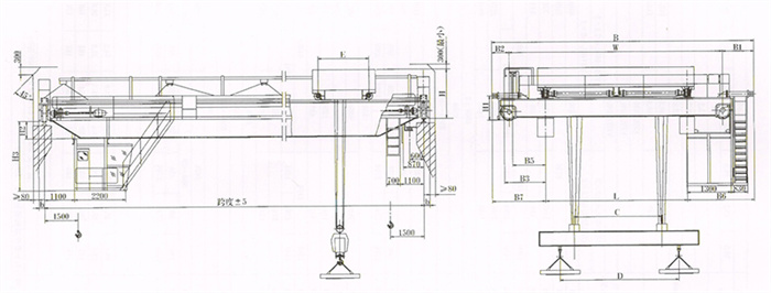 double girder overhead crane vertical with the beam6