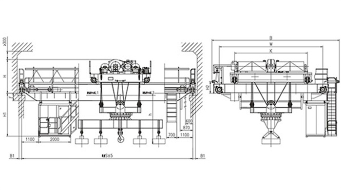 double girder overhead crane vertical with the beam9